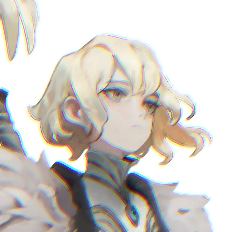 A portrait with separated color fringes from Chromatic Aberration